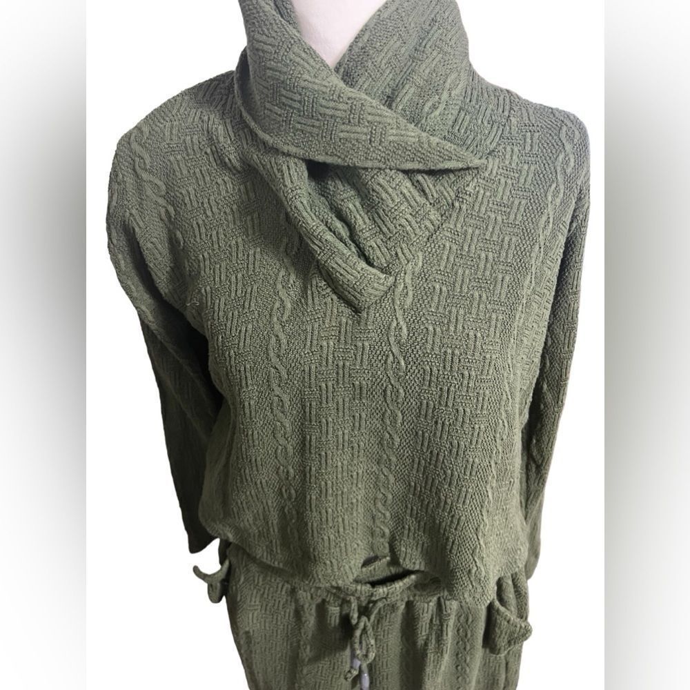Pusco matching green knitted Hooded top medium pants green Brazilian vintage - Picture 2 of 14